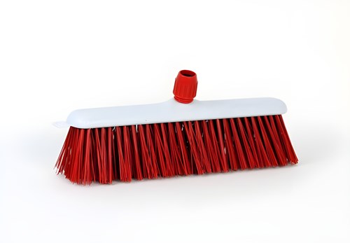 Luva Straßenbesen Kunststoff 30 cm rot - robuster Kinderbesen für draußen