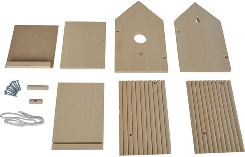 Eichhorn Holz Vogelhaus Bastelset - DIY bemalen und bauen-3