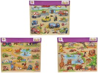 Eichhorn Holz Mega Steckpuzzle - pädagogisches Kinderspielzeug Puzzle