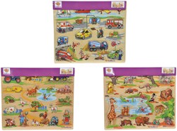 Eichhorn Holz Mega Steckpuzzle - pädagogisches Kinderspielzeug Puzzle