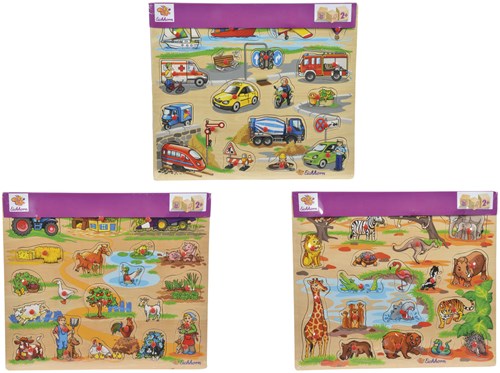 Eichhorn Holz Mega Steckpuzzle - pädagogisches Kinderspielzeug Puzzle