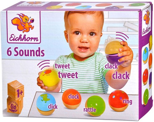 Eichhorn Holz Musikbälle Set - Lernspielzeug Sound für Kinder
