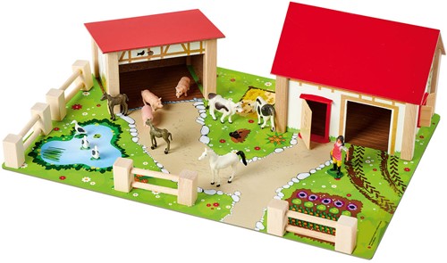 Eichhorn Houten Boerderij met Accessoires, 20dlg.-2