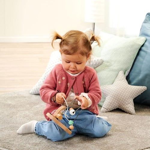 Eichhorn Holz Motorikschleife Baby Spielzeug Kugelbahn-3