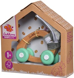Eichhorn Holz Baby Auto mit Plüsch - FSC Buchenholz Spielzeug