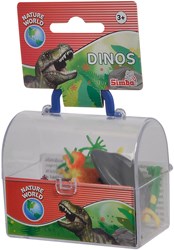 Simba Dinosaurier Spielzeug Schatztruhe 6-teilig Kunststoff orange