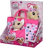 Simba Kuschelhund Chi Chi Love Happy Family im Tasche Plüsch Spielzeug