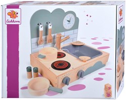 Eichhorn Holz Spielküche - kompakte tragbare Kinderküche