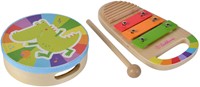 Eichhorn Houten Trommel en Xylofoon Muziekset, 3dlg.-3