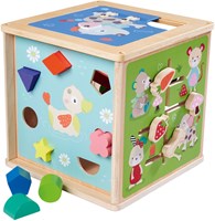 Eichhorn Holz Aktivitätenbox FSC Lernspielzeug mit Formen bunt-3