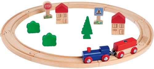 Eichhorn Holz Eisenbahn Spielset - FSC Holz - 20-teilig-3