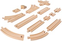 Eichhorn Holz Eisenbahn Schienenset - Erweiterungsset 44-teilig FSC Holz