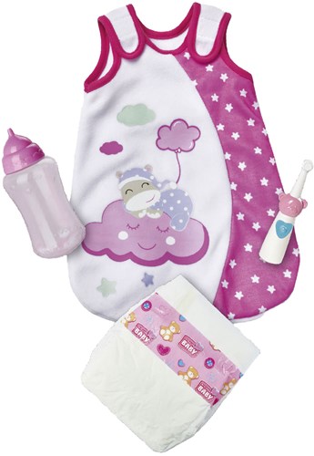 Simba Babypuppen Zubehör Schlafset Laura mit Fläschchen und Schlafsack-3