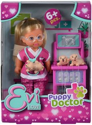Mini Puppe Welpen Doktor Tierarzt Spielset mit Zubehör und Hunden