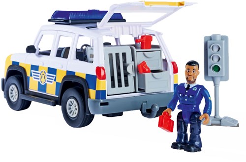 Simba Feuerwehrmann Sam Polizei Spielzeugauto mit Malcolm Figur-3