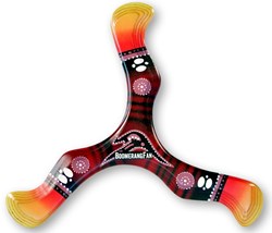 Boomerang Fan Holz-Bumerang Runner rechts 26cm rot 25m Spielzeug