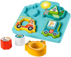 Mattel Puzzle Spielzeug Fisher-Price Fahrzeuge mit Geräuschen und Formen