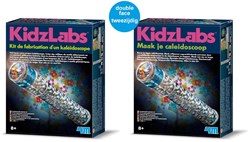 DAM 4M KidzLabs: MAKE YOUR CALEIDOSCOOP/ F R A N S T A L I G E PACKAGE, Befüllen der Sichtröhre mit beiliegenden Objekten oder eigenem Fundmaterial, Karton 17x22x6cm, ab 8