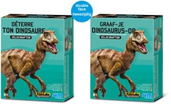 4M KidzLabs Dinosaurier Ausgrabungsset - Velociraptor - Lernspielzeug