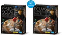 DAM 4M KidzLabs: SPACE / BUILDING KIT SUNSET / F R A N S T A L I G E PACKAGE, zum selber bauen, mit Farbe und Pinsel, Karton 17x22x6cm, 8+