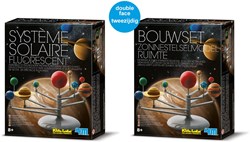 DAM 4M KidzLabs: SPACE / BUILDING KIT SUNSET / F R A N S T A L I G E PACKAGE, zum selber bauen, mit Farbe und Pinsel, Karton 17x22x6cm, 8+