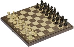 Goki Schachbrett magnetisch Holz Reisespiel mit Aufbewahrungsfach