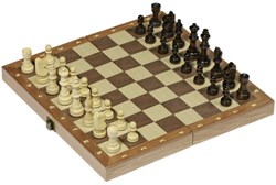 Goki 56921 Einzelstück Schachbrett Reise-Schachspiel