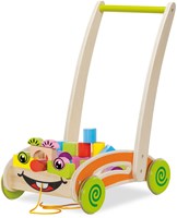 Eichhorn Holz Lauflernwagen Activity mit Bausteinen - Schiebewagen Spielzeug-2