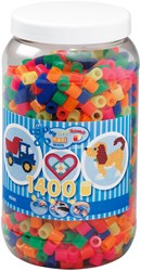 Hama Maxi Bügelperlen Neonmix - Kreative Spielzeugdose 1400 Stück