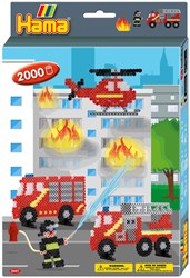 Hama Bügelperlen Feuerwehr Set - 2000 Perlen kreatives Spielzeug