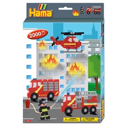 Hama Bügelperlen Feuerwehr Set - 2000 Perlen kreatives Spielzeug