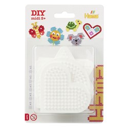 Hama Bügelperlen Steckplatten 5er Set weiß kreatives Bastelspielzeug