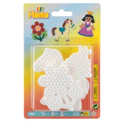 Hama Bügelperlen Steckplatten Set - 3 Stück - Pony Blume Prinzessin
