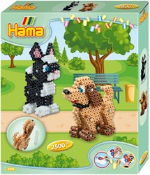 Hama Bügelperlen 3D Katze und Hund - 2500 Perlen Bastelset Spielzeug