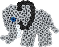 Hama Bügelperlen Set Maxi wilde Tiere - Kreativbox 600 Stück-3