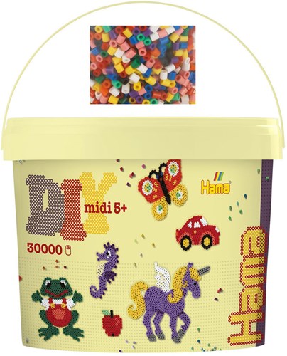Hama Bügelperlen Eimer - 30.000 Stück - kreatives Spielzeugset