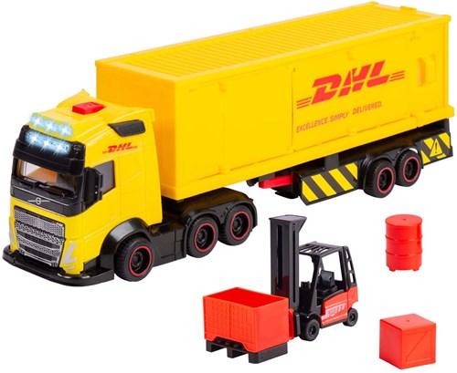 Dickie LKW DHL Spielzeugset mit Gabelstapler und Licht-2