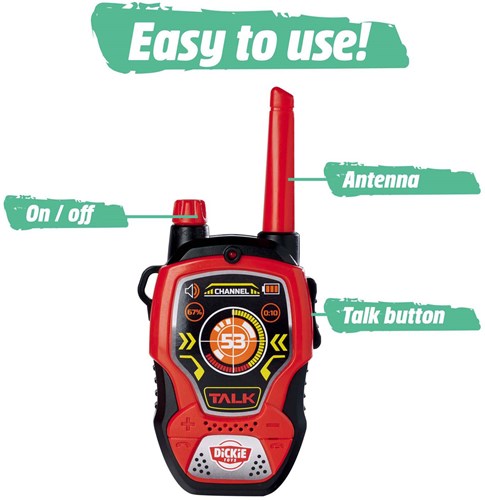 Dickie Walkie Talkie Spielzeug Set für Kinder mit 100 Meter Reichweite-3