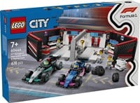 LEGO City 60444 F1 Garage met Mercedes-Amg En Alpine Auto's