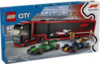 LEGO City 60445 F1 Truck Met Rb20 En Amr24 F1 Auto's