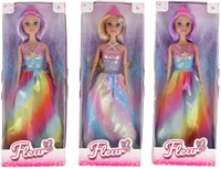 Fleur Regenbogen Prinzessin Puppe Spielzeugpuppe bunt 2-fach sortiert