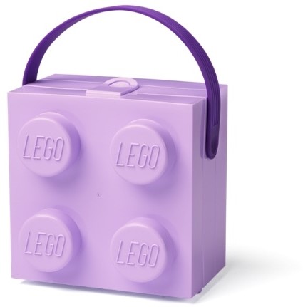 Room Copenhagen 40240004 Lego Brotdose mit Tragegriff Tragbare Aufbewahrungsbox, Lavendel