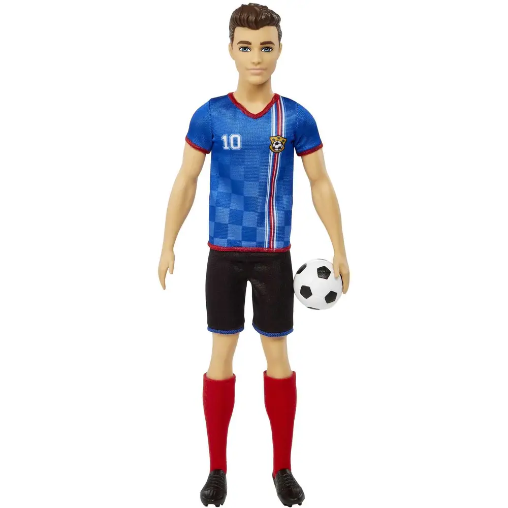 Mattel Barbie Ken Fußballspieler-Puppe mit Ball und Sportoutfit