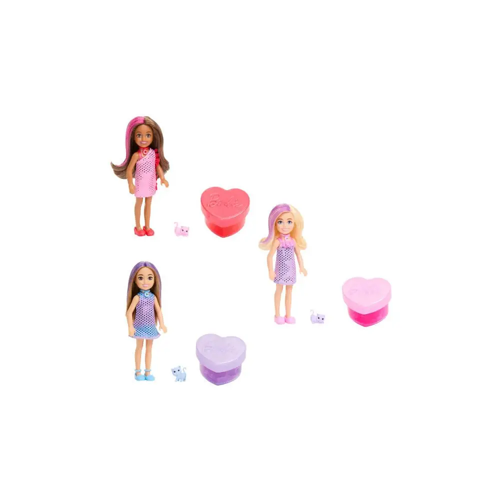 Mattel Barbie Puppe Chelsea Glam Party - Überraschungsspielzeug für Kinder