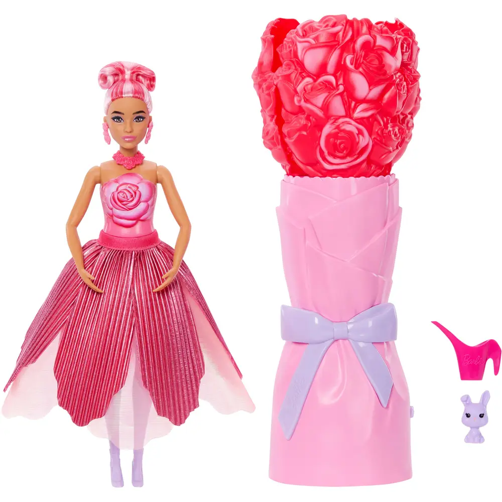 Barbie Modepuppe Blumenduft Red Rose mit Zubehör und Überraschung
