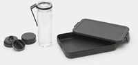 Brabantia Brotdose und Trinkflasche Set - Kunststoff - dunkelgrau - wiederverwendbar-3