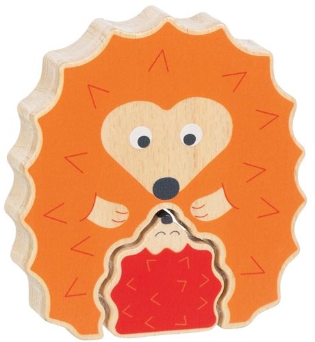 Goki Holzpuzzle Igel - pädagogisches Spielzeug für Kinder
