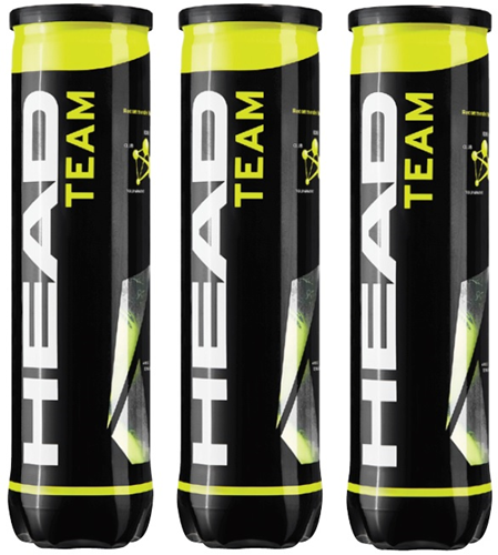 Head Team Tennis Balls (3 Tubes of 4) -  - Pack of 12