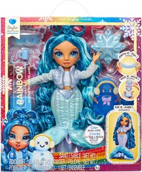Winter Wonderland Modepuppe blau mit Zubehör und magischem Schnee