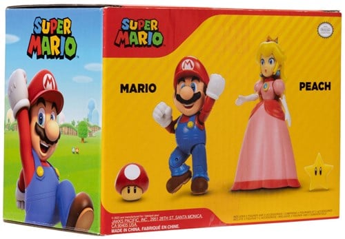 Super Mario figuren mario & peach 10 cm 2-pack